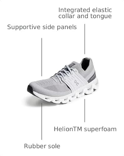 On Men's Cloudswift 3 Sneakers, Alloy | Glacier, Grey, 11.5 Medium US