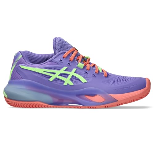 ASICS Women's Gel-Resolution X Padel Tennis Shoes, 8, Amethyst/Illuminate Green