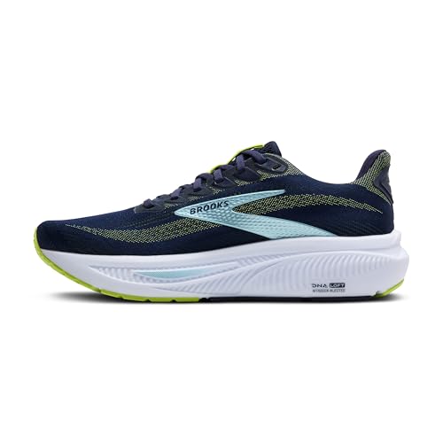 Brooks Men’s Ghost 17 Neutral Running Shoe - Peacoat/Lime/Blue - 11.5 Medium