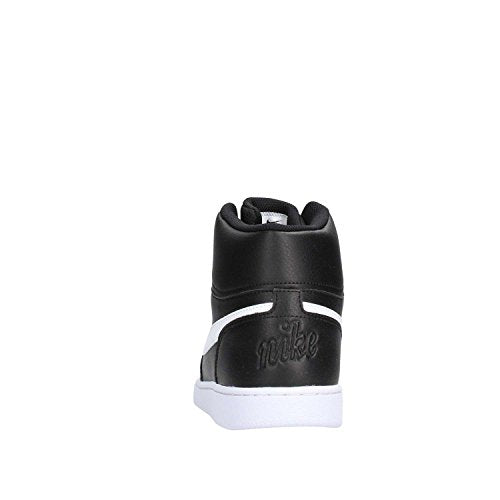 Nike Men's Ebernon Mid Casual Sneakers (11, Black/White)