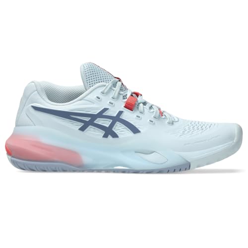 ASICS Women's Gel-Resolution X Tennis Shoes, 9, Sky/Grey Blue