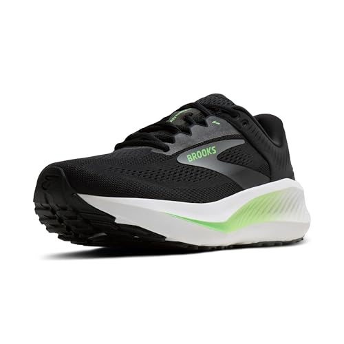 Brooks Men’s Anthem 8 Neutral Running Shoe - Black/Grey/Green - 10.5 Medium