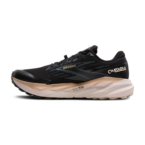 Brooks Men’s Cascadia19 GTX Waterproof Mountain Trail Running Shoe - Black/Ebony/Chateau Gray - 7 Medium