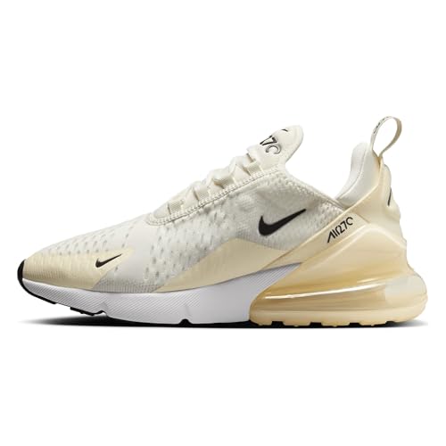 Nike Air Max 270 Women's Shoes (AH6789-124, Sail/Coconut Milk/Pale Ivory/Black) Size 7.5