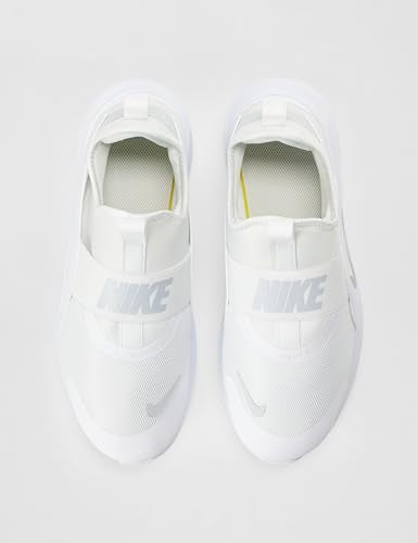 Nike Big Kid's Flex Runner 4 Running Shoe, White/Platinum Tint-White, 4.5Y