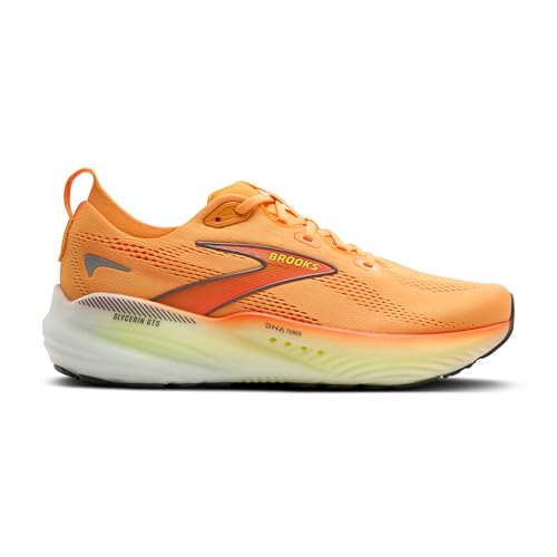 Brooks Men’s Glycerin GTS 22 Supportive Running Shoe - Orange/Nightlife/White - 9.5 Medium