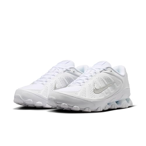 Nike Men's Reax 8 NSW Sl, White/Metallic Silver-Pure Platinum, 13