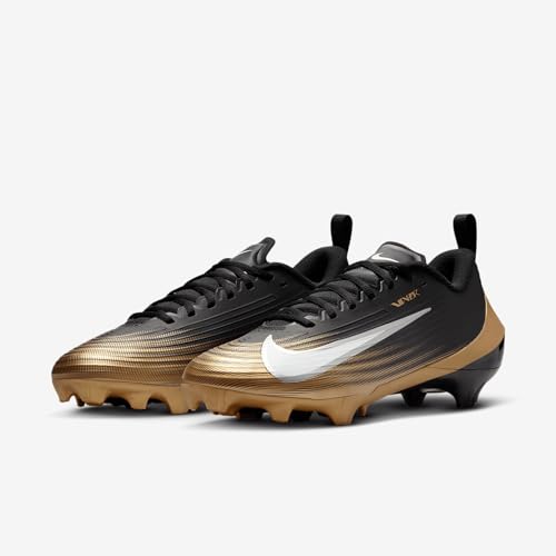 Nike Vapor Speed 3 Football Cleats (FB3303-003, Black/Metallic Gold/White) Size 7.5