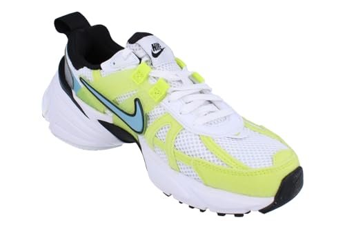 Nike Women's V2K Run Trainers in White Denim Turquoise Cyber Black 100