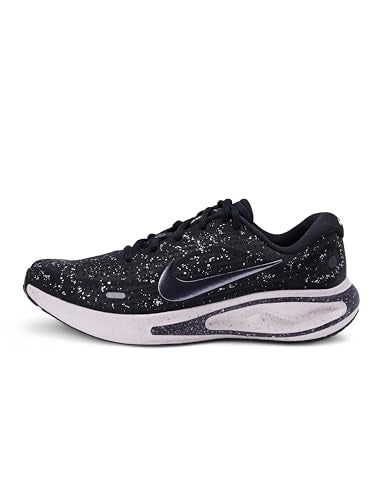 Nike Women's Journey Run Road Running Shoes, Black/Metallic Dark Grey-Metallic Silver, 8