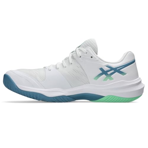ASICS Men's Sky Elite FlyteFoam 3 Volleyball Shoes, 9.5, White/SABA Blue