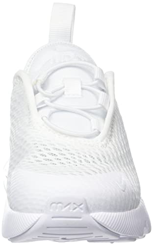 Nike Baby/Toddler Air Max 270 Shoes, White/White/Metallic Silver, 7C