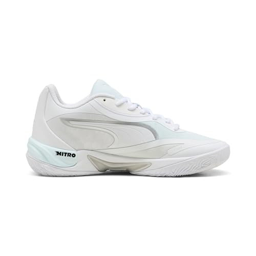 Puma Men's All-Pro Nitro Basketball Shoes, White-Aqua AH25, 13