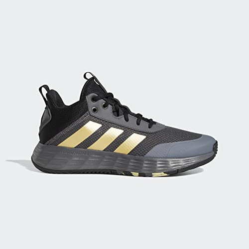 Adidas Adult Ownthegame Shoes Grey Five/Matte Gold/Core Black 14