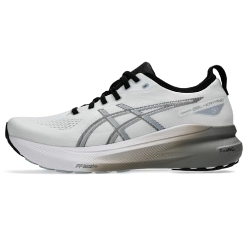 ASICS Men's Gel-Kayano 31 Running Shoes, 11, White/Piedmont Grey