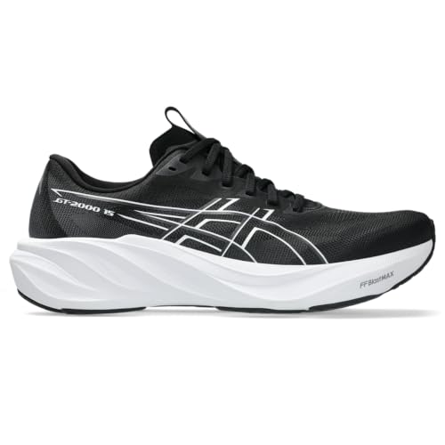 ASICS Men's GT-2000 15 Running Shoes, 10, Black/White