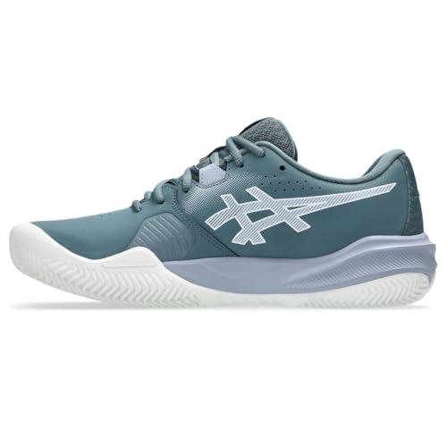 ASICS Men's Gel-Challenger 15 Clay Tennis Shoes, 14, IRONCLAD/Grey Blue