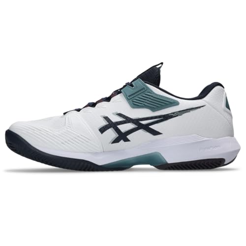 ASICS Men's Solution Speed FF 4 Clay Tennis Shoes, 11, White/Midnight