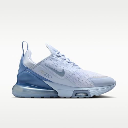 Nike Air Max 270 Premium Women's Shoes (Hydrogen Blue/Summit White/Metallic Silver/Light Photo Blue) Size 7.5
