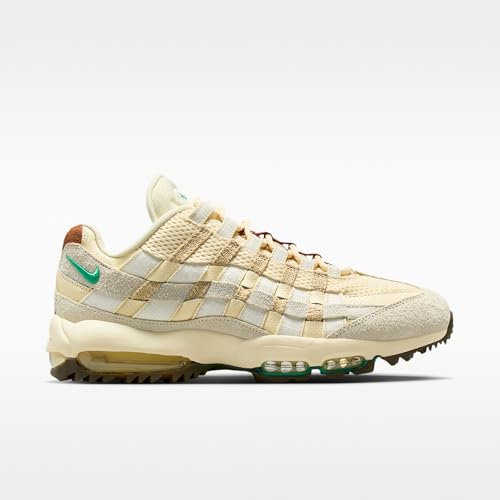Nike Air Max 95 Golf 'Waste Management Open' Shoes (IB6895-100, Coconut Milk/Sail/Summit White/Stadium Green) 11 Women/9.5 Men