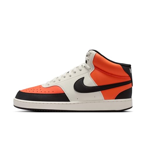Nike Men's Court Vision Mid, Turf Orange/Black-Sail, 9.5