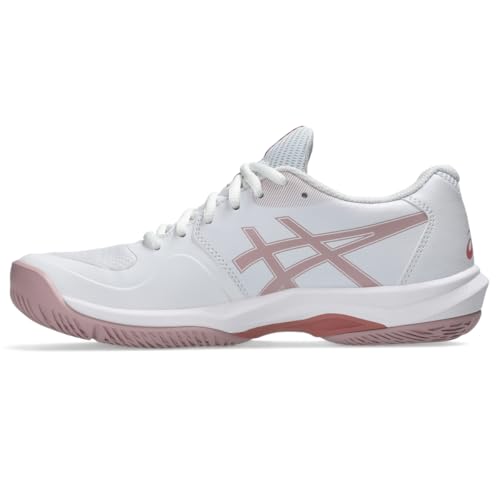 ASICS Women's Game FlyteFoam Tennis, 9.5, White/MORGANITE