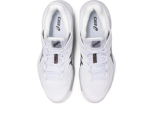 ASICS Men's Court FlyteFoam 3 Tennis Shoes, 14, White/Black