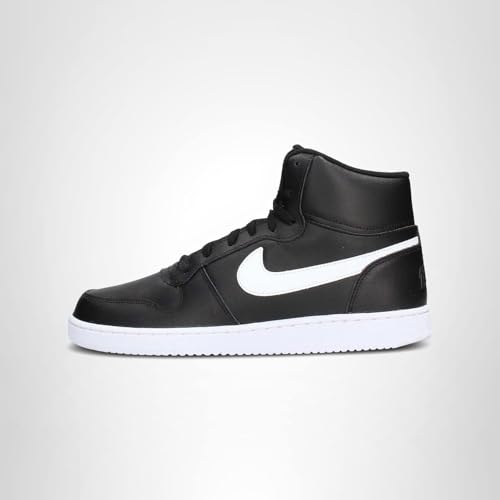 Nike Men's Ebernon Mid Casual Sneakers (11, Black/White)