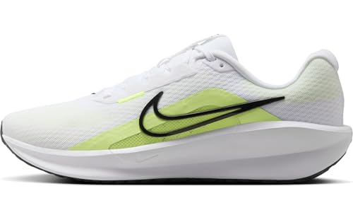 Nike Downshifter 13 Men's Road Running Shoes (FD6454-105, White/Light Lemon Twist/Volt/Black) Size 11