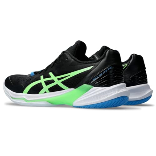 ASICS Men's Sky Elite FlyteFoam 2 Volleyball Shoes, 9, Black/Lime Burst