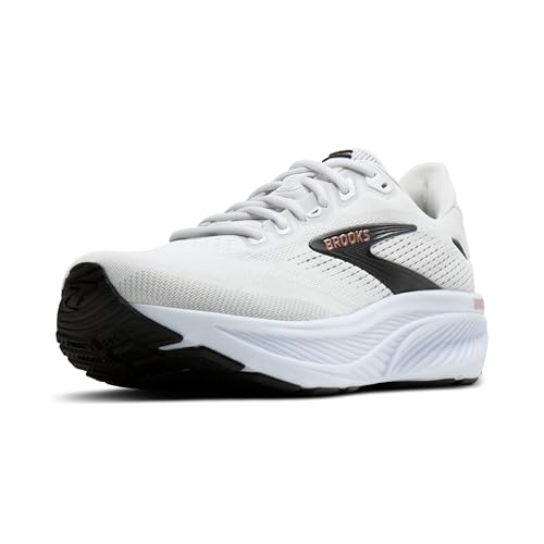 Brooks Women’s Ghost 18 Neutral Running & Walking Shoe - White/Black/Rose Gold - 13 Medium