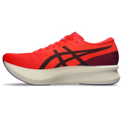 ASICS Unisex METASPEED SP 2 Track & Field Shoes, 13M / 14.5W, Flash RED/Carrier Grey