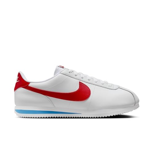 Nike Men's Cortez Sneakers, White/Varsity Red/Varsity Blue, 10 Medium US