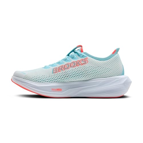 Brooks Women’s Hyperion 3 Neutral Running Shoe - White/Pink Clay/Atomizer - 9 Medium