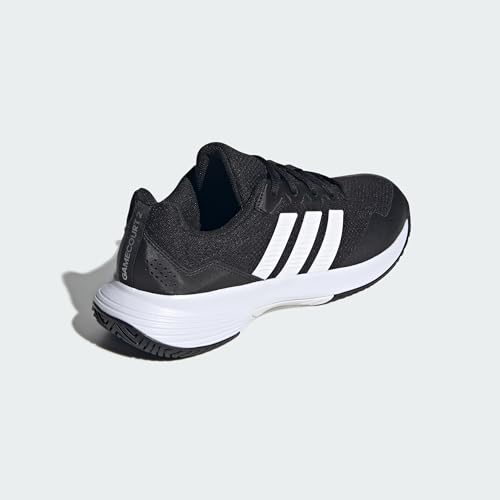 adidas Men's Gamecourt 2 M, Black/White/Silver Metallic, 13