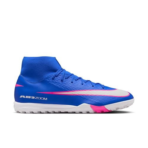 Nike Mercurial Superfly 10 Academy Turf High-Top Soccer Shoes (Racer Blue/White) Size 8.5