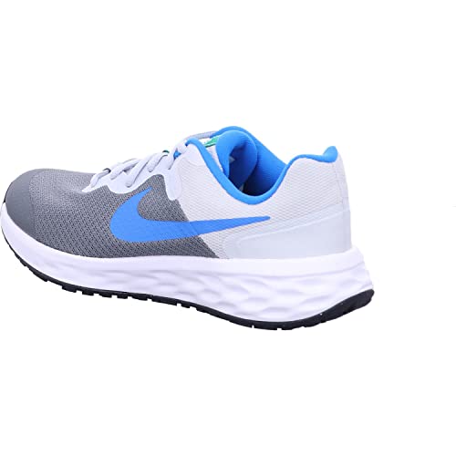 Nike Revolution Kids Running Shoes, Cool Grey/Pure Platinum/Blue, 6.5 Big Kid