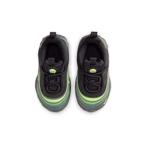 Nike Big Kids' Air Max Fire Shoes, Black/Liquid Lime-Iron Grey, 5Y