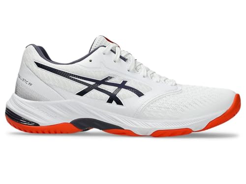 ASICS Men's Netburner Ballistic Ff 3 Sneaker, White Indigo Fog, 11.5 US