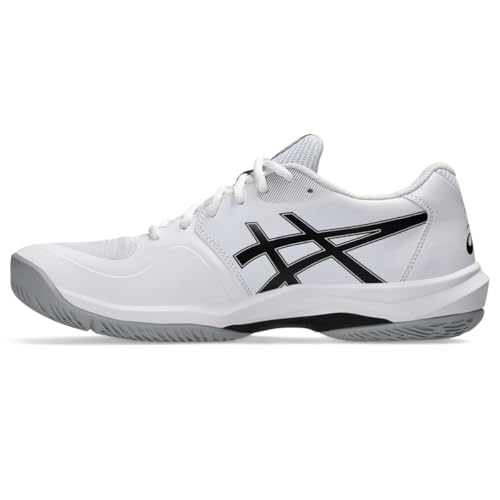 ASICS Men's Game FlyteFoam Tennis Shoes, 10.5, White/Black