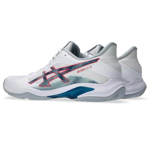 ASICS Men's Blade FlyteFoam 2 Volleyball Shoes, 12, White/MAKO Blue