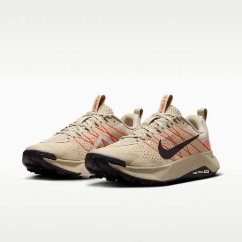 Nike Wildhorse 10 Men's Trail Running Shoes (Linen/Light Crimson/Pure Platinum/Tough Red) Size 8