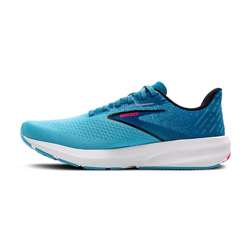 Brooks Men’s Launch 10 Neutral Running Shoe - Crystal Seas/Blue Jay/Black - 10.5 Medium