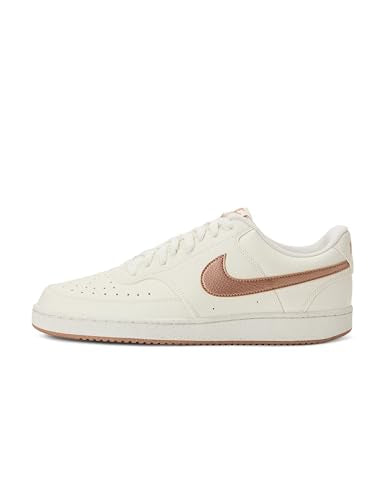 Nike Women's Court Vision Low Next Nature Shoes, Sail/Metallic Red Bronze-Rose Gold, 9.5