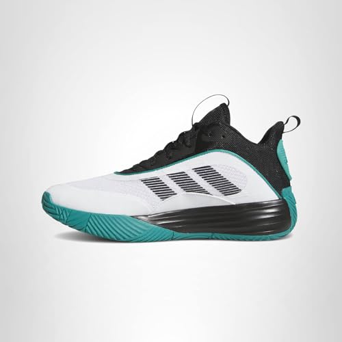 Adidas Men's Own The Game 3.0 Basketball, White/Black/Pure Teal, 9