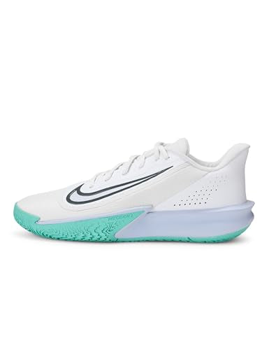 Nike Men's Precision 7 Basketball Shoes, White/Iron Grey-Ghost-Dynamic Turquoise, 11