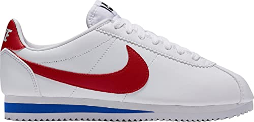 Nike WMNS Classic Cortez Leather, Women's Fitness Shoes, White White Varsity Red Varsity Royal 103, 7