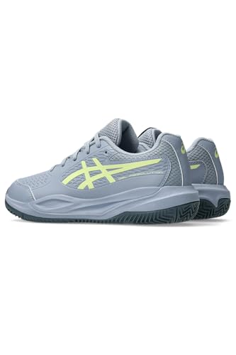 ASICS Boys' Gel-Resolution X GS Clay Trainers, Grey Blue Pistachio, 4