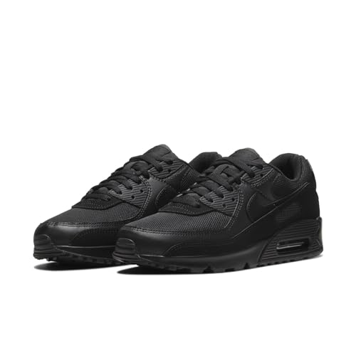 Nike Air Max 90, Men's Running Shoes, Black Black White, 43 EU