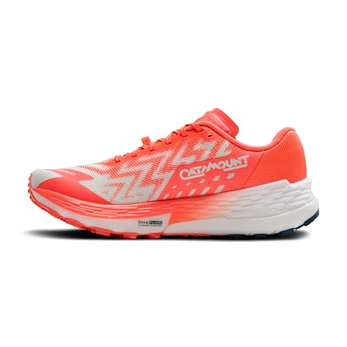 Brooks Women's Catamount 4 Speed Trail Running Shoe - Bit of Blue/Flame/Legion Blue - 9.5 Medium